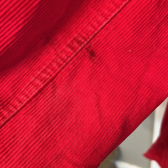 Marlboro Unlimited Men’s (XL) Red Corduroy Pullover 1/4 Zip Vintage Shirt Jacket - Picture 5 of 11